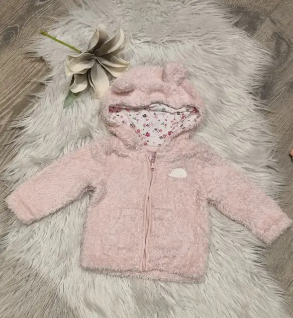 Teddyjacke Jäckchen Mädchen Gr. 68 ~Teddyohren~