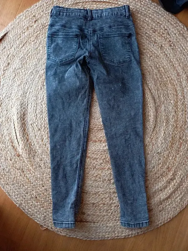 Beatwear Jeans Hose Gr 158 Mädchen, Skinny Fit, schwarz, grau stone washed, 90s
