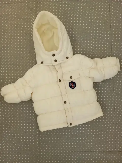 Mignolo Puffer Winterjacke Gr 68/74 Junge, Mädchen, Jacke gefüttert, weiß, Baby, Winter