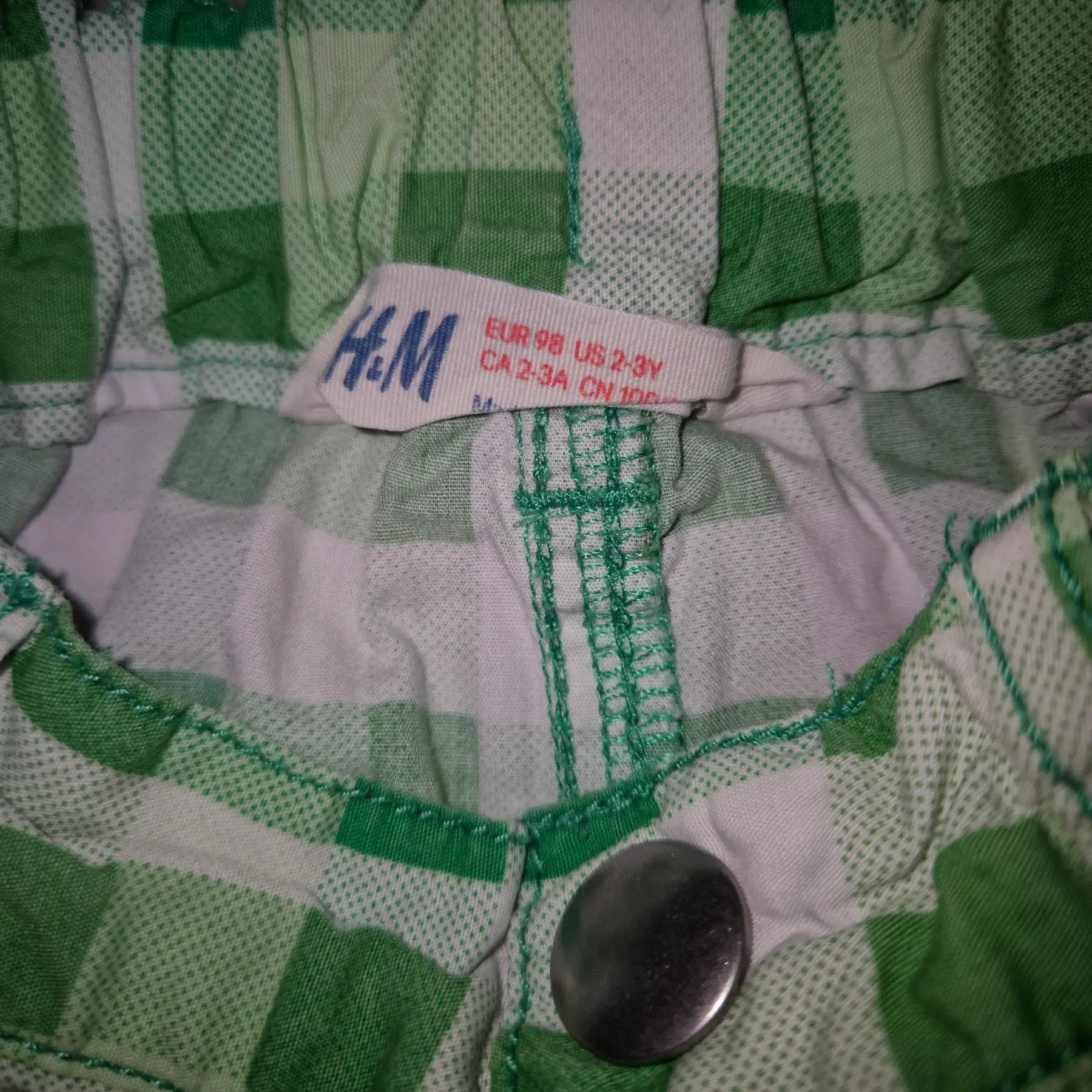 karierte Sommerhose Gr. 98