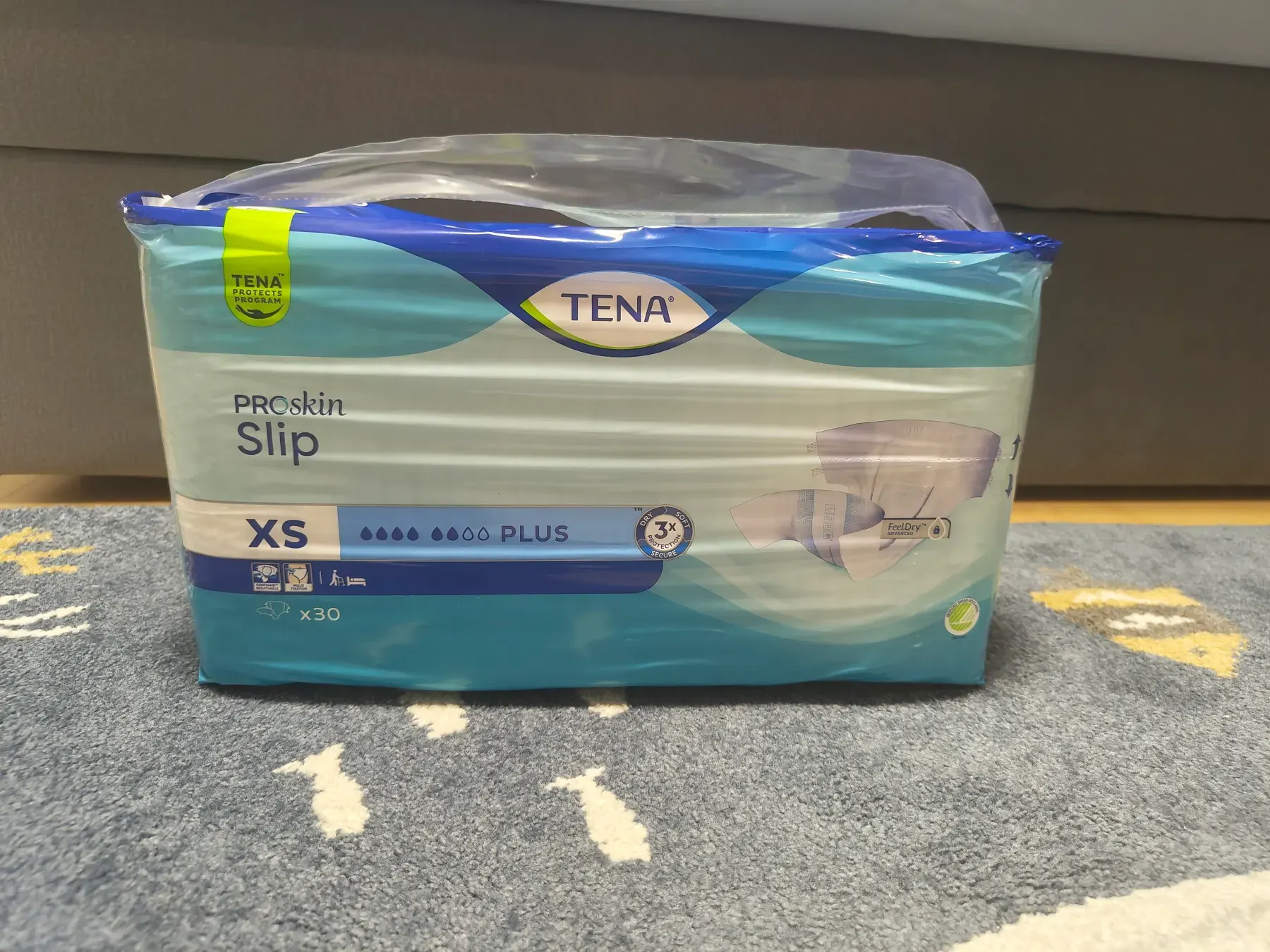 2 Packungen á 30 Stück Tena Proskin Slip XS Plus  Windeln