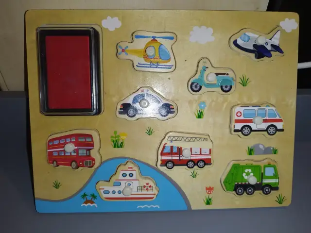 Holzstempelpuzzle