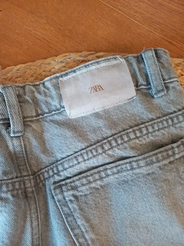 Zara Jeans Gr 152 Mädchen, weites Bein, wide leg, high Raise, grau