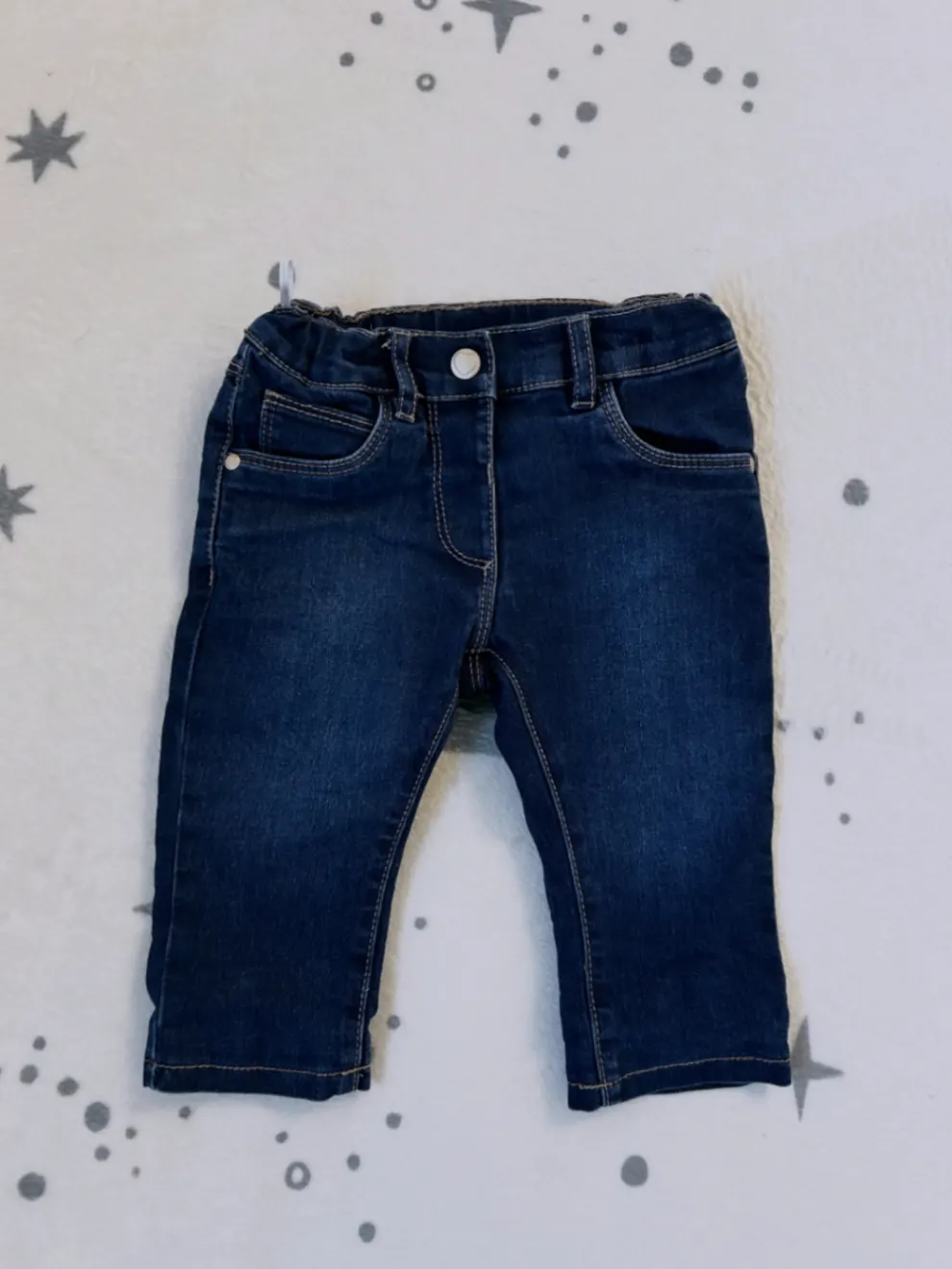 C&A Baby Jeans | Basic | Gr 74 | Dunkelblau | Herztaschen