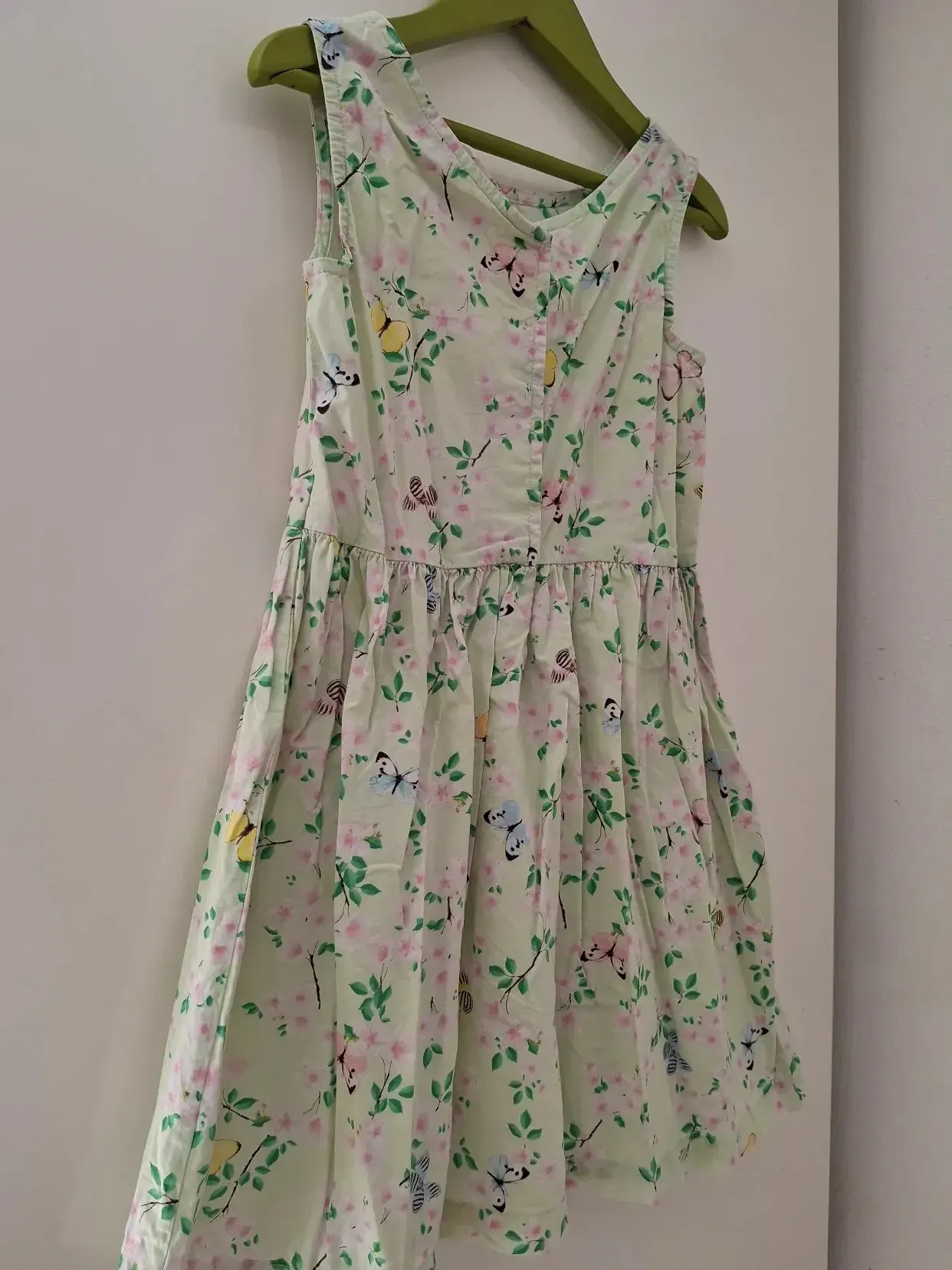 H&M Sommerkleid Schmetterling & Schleife mit Druckknöpfen 122