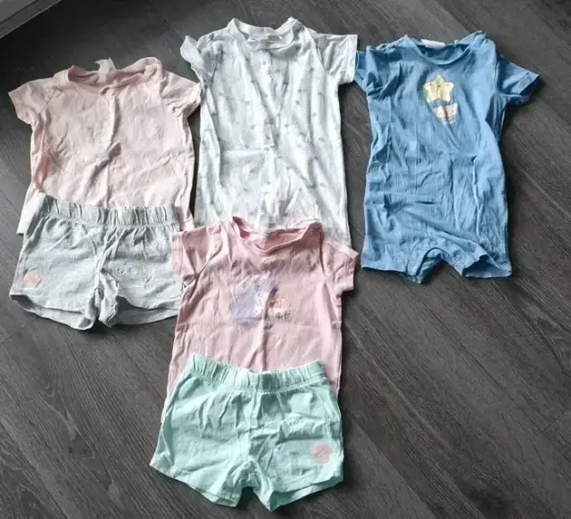 4‑teiliges Sommerschlafanzug‑Set Mädchen Gr. 74/80