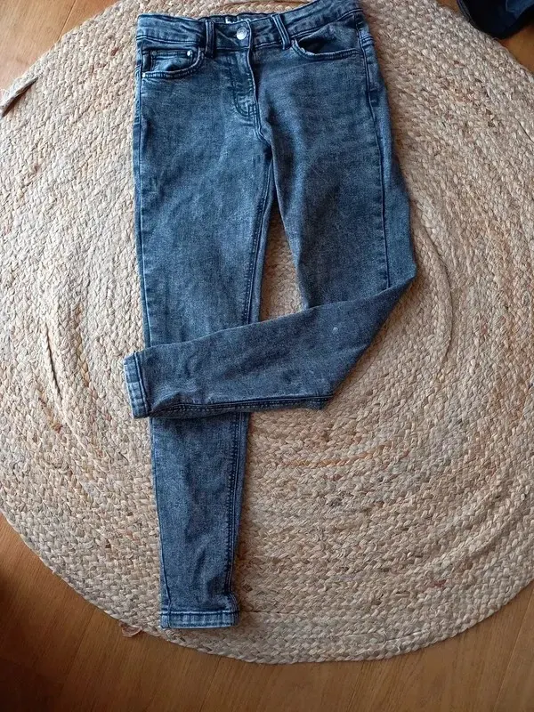 Beatwear Jeans Hose Gr 158 Mädchen, Skinny Fit, schwarz, grau stone washed, 90s