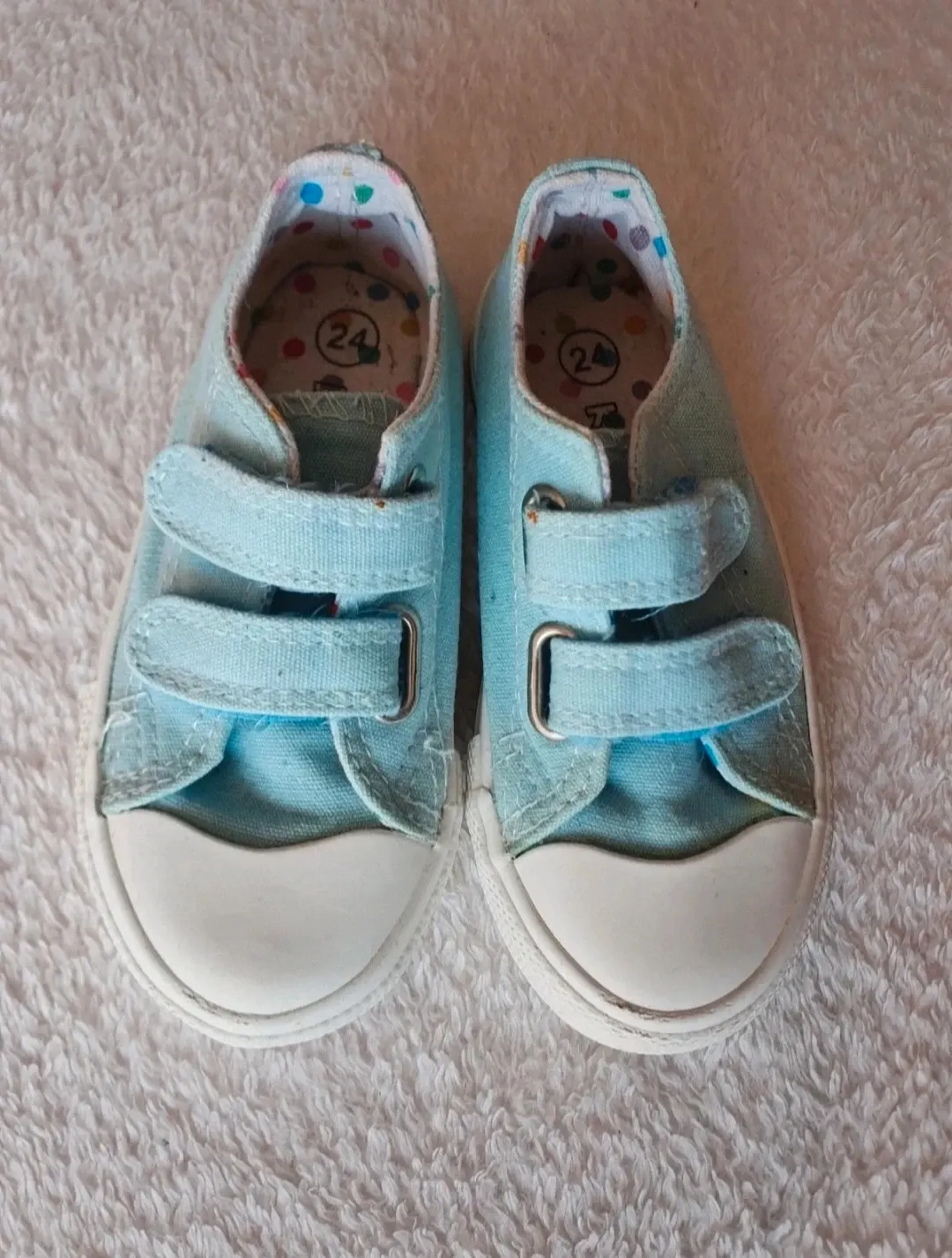 Kuniboo Kindersneaker hellblau Größe 24 Klettverschluss