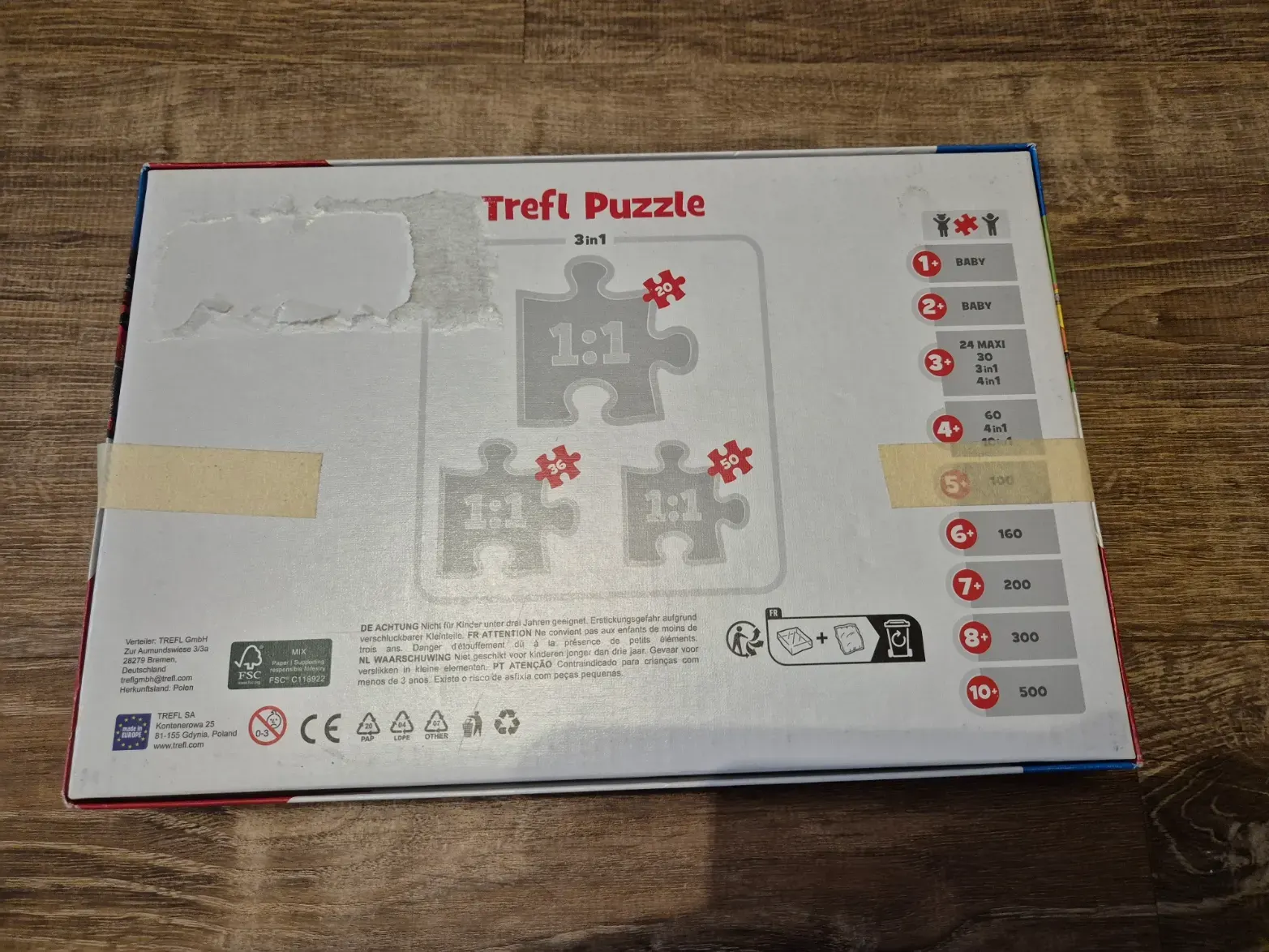 Puzzle 3in1 "Paw Patrol", Kinder, Trefl, ab 3 Jahre