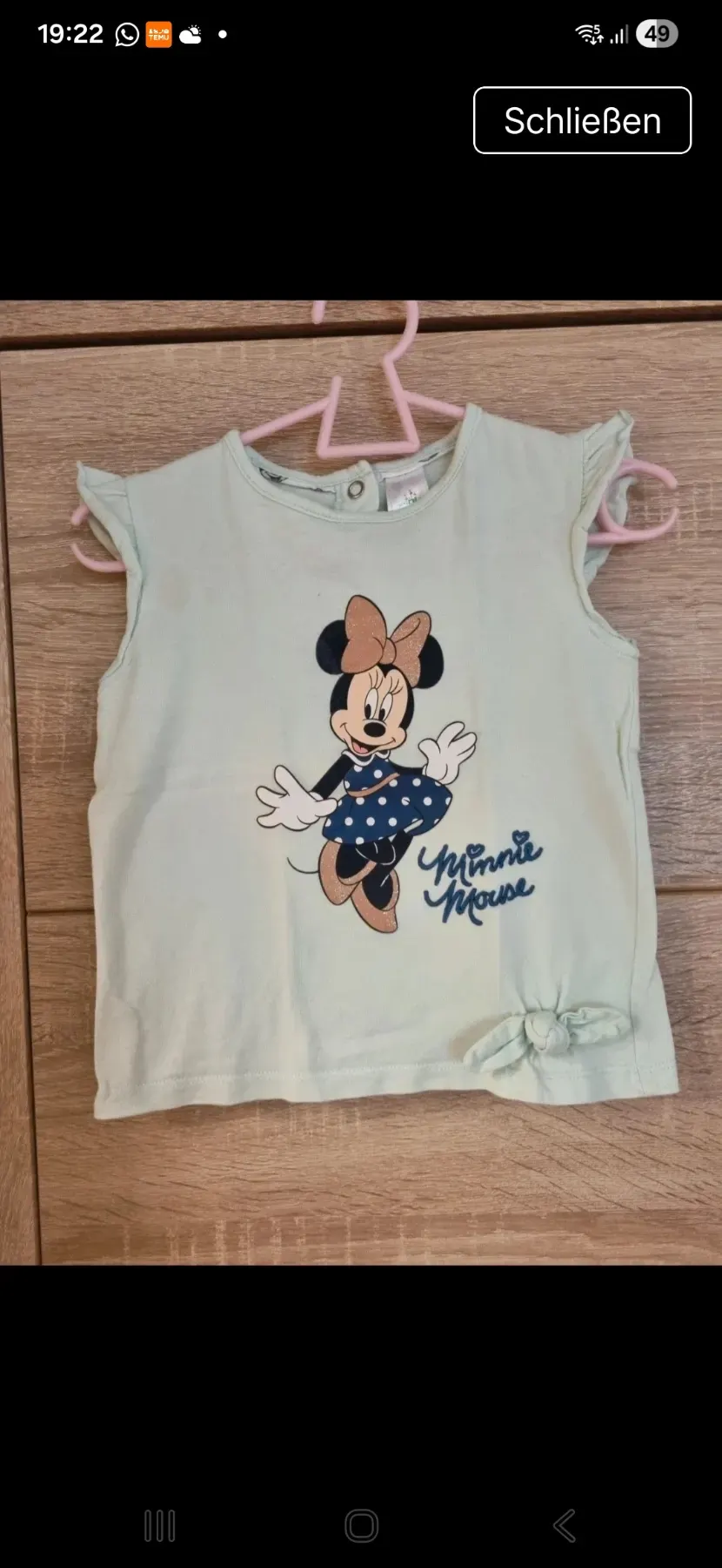 Süßes Mädchen Tshirt Größe 92. Mickey Mouse.
