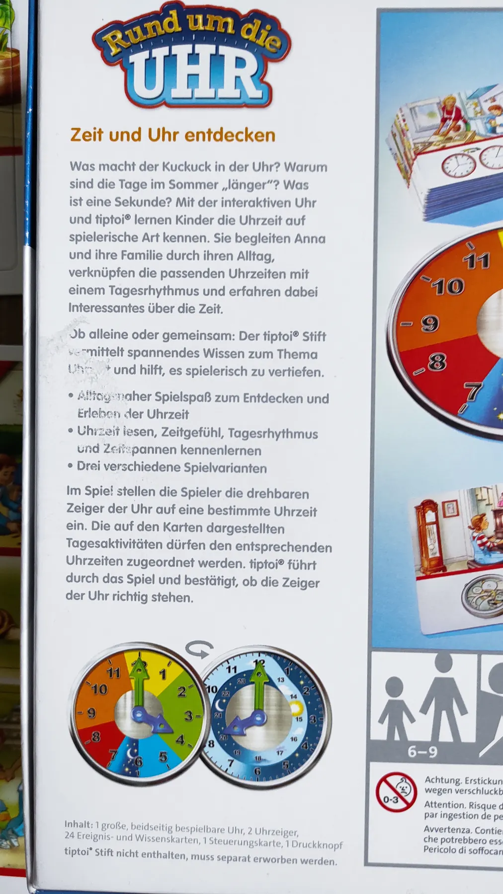 Tiptoi Spiel🕐"Rund um die Uhr" Neu OVP