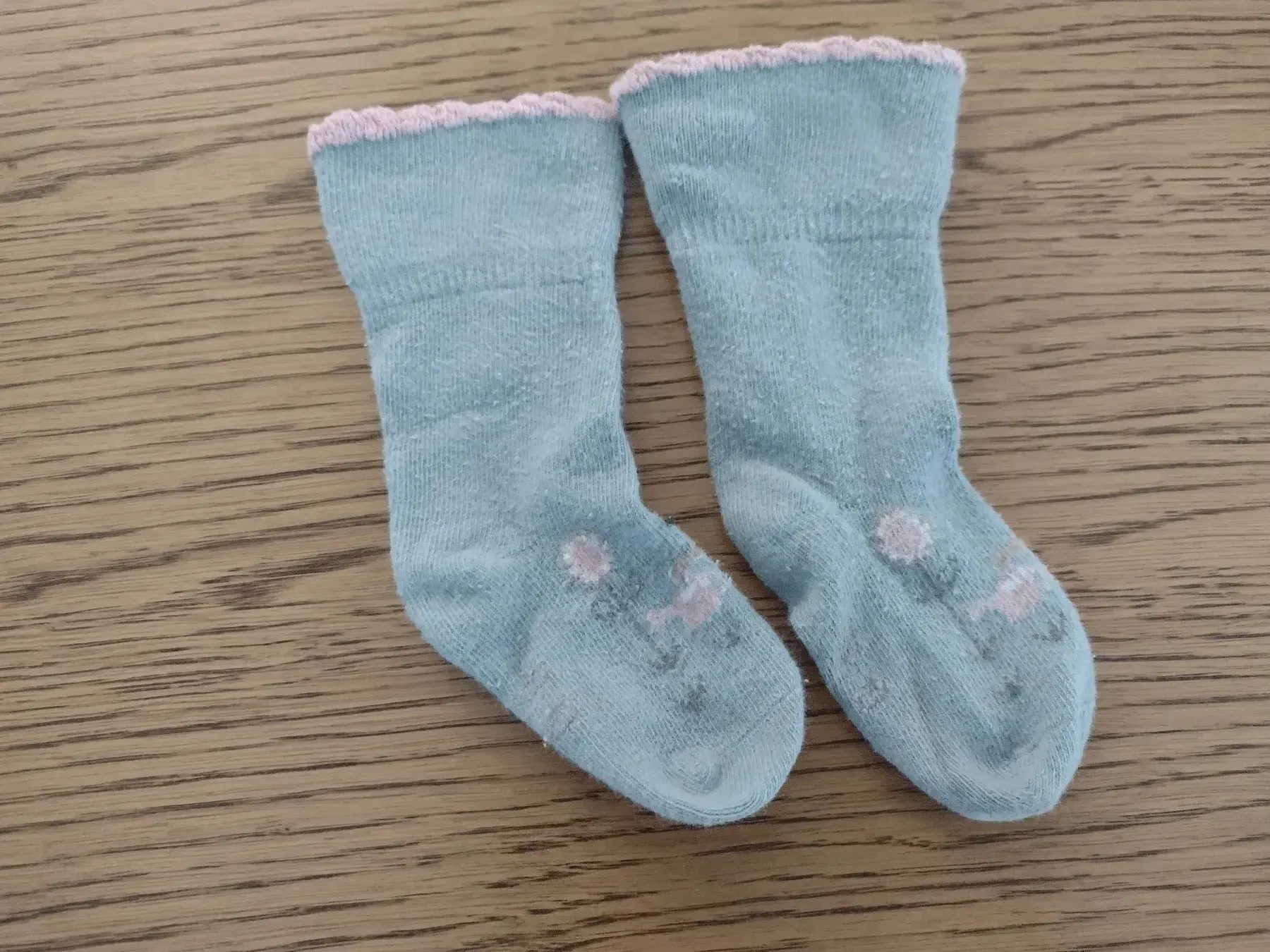 Socken Türkis Blumen Tier Größe 17/18 Ergee