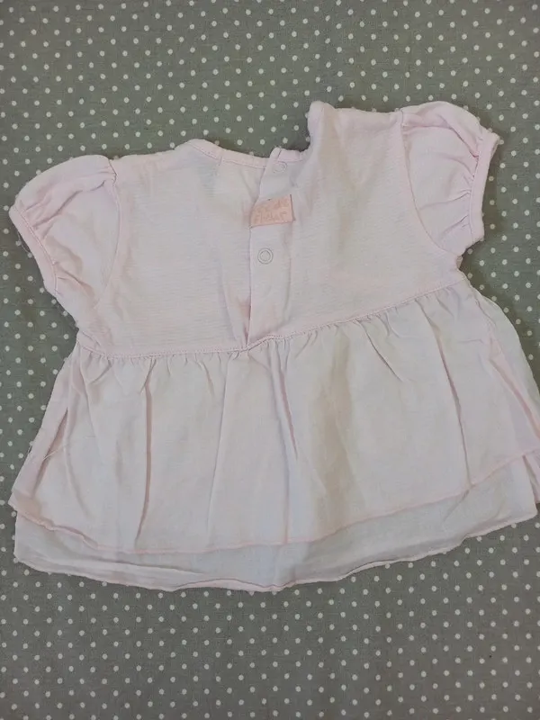 Dizzy Daisy Tunika Gr 62/68 Baby Mädchen, rose Kurzarm Shirt Frühling Sommer
