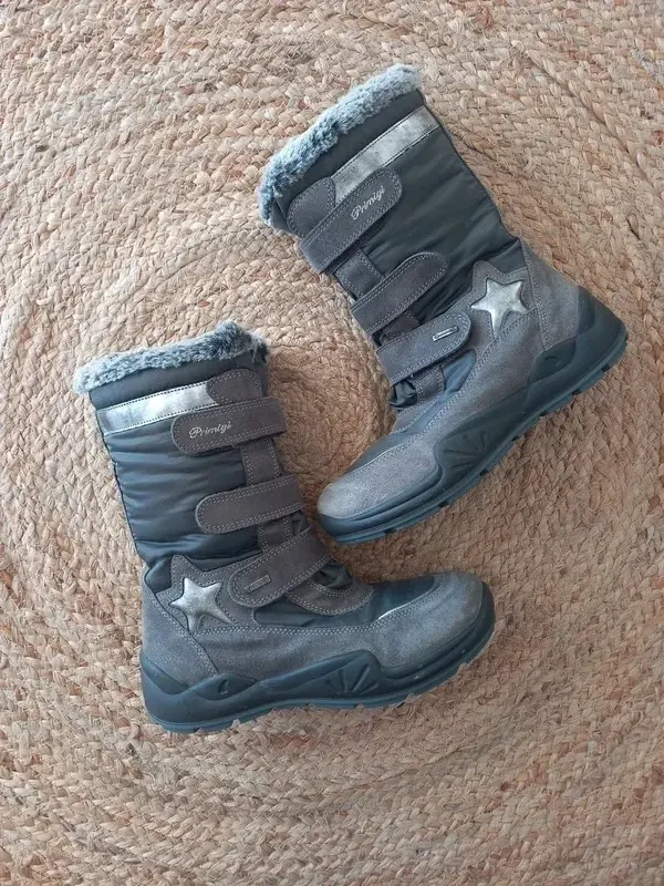 Primigi Winterstiefel Gr 38, Schneestiefel, Mädchen, Goretex, grau, Winter, gefütterte Stiefel