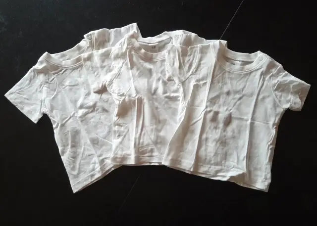 H&M 3er Set Basic T-Shirt aus Bio-Baumwolle
