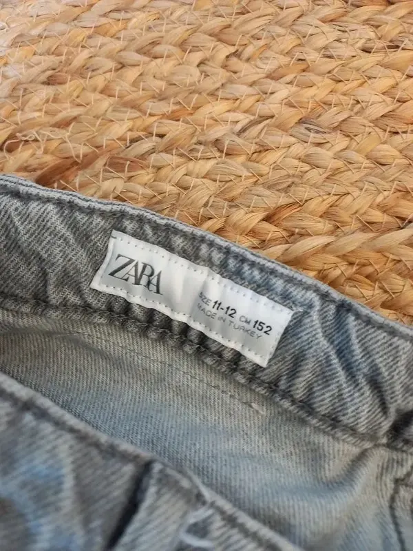 Zara Jeans Gr 152 Mädchen, weites Bein, wide leg, high Raise, grau