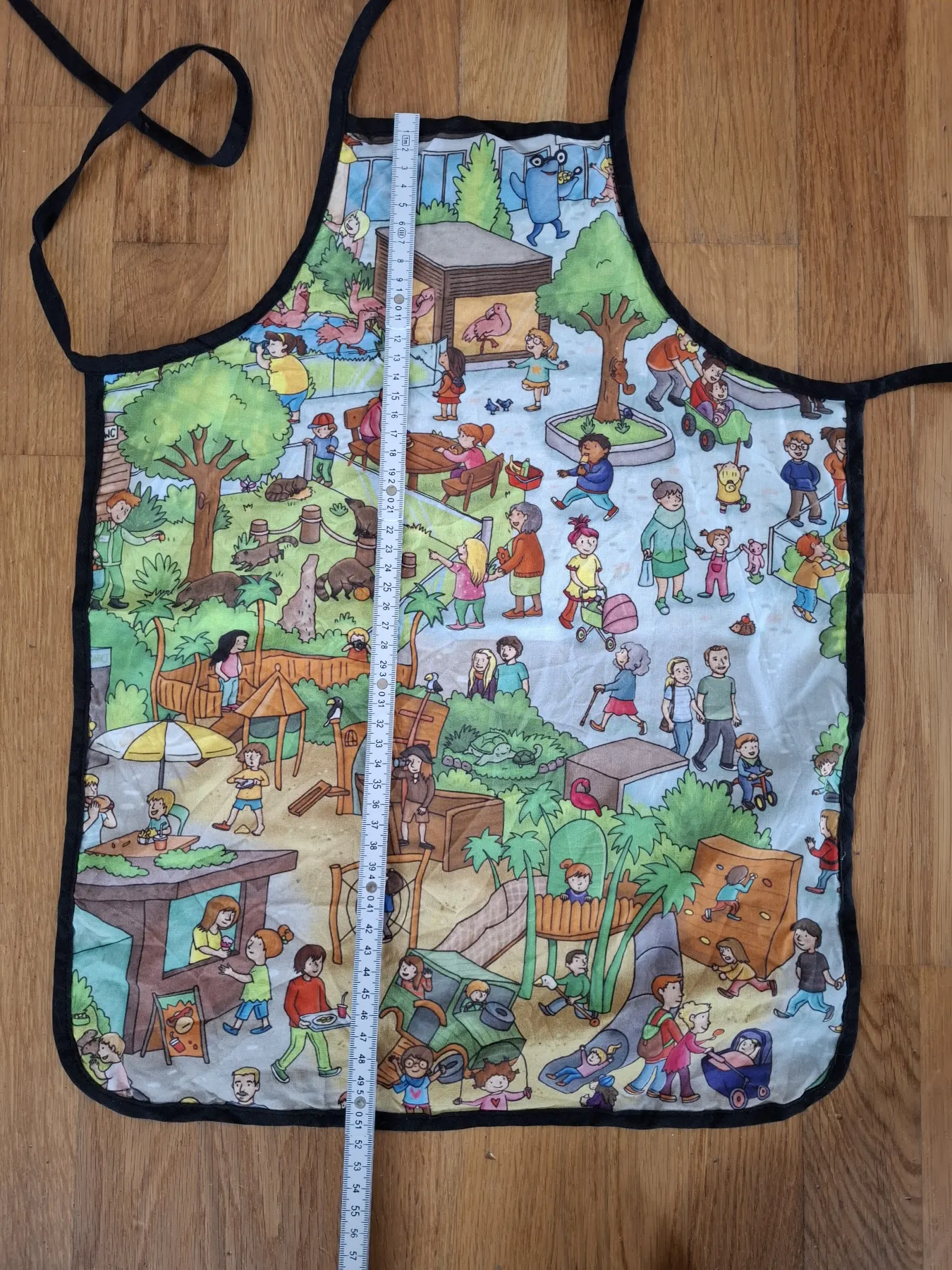Kinderschürze Kinderküche Wimmelbild handmade Unikat