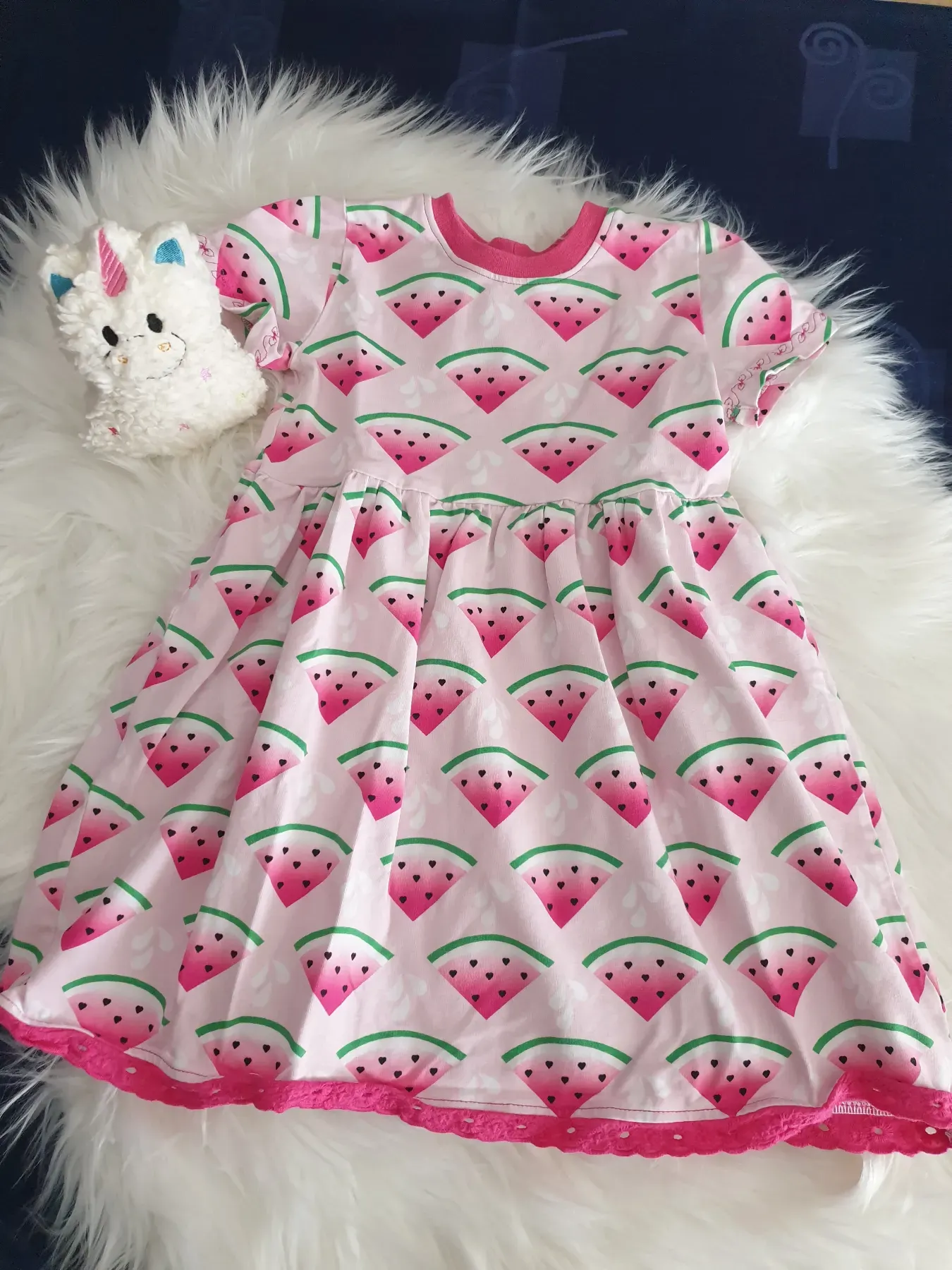 Sommerkleid handmademit Melonen - Gr. 98