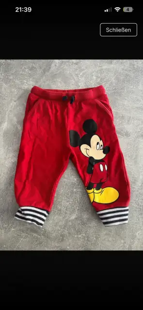 Disney Baby Mickey Mouse Jogginghose Rot Gr. 74