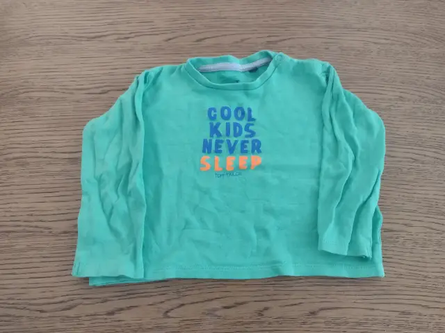 Langarmshirt/Longsleeve grün Cool Kids never sleep 86 Tom Tailor
