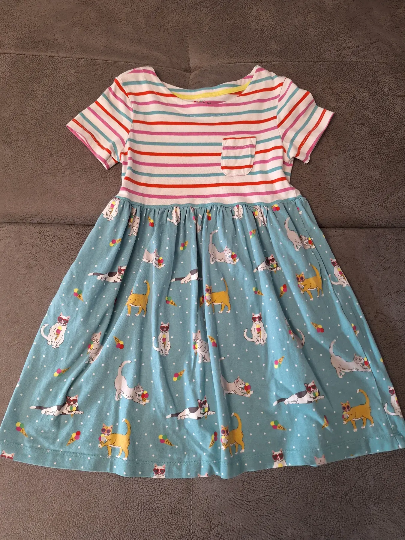 Kleid Sommer Katzen Mini Boden 5-6Y