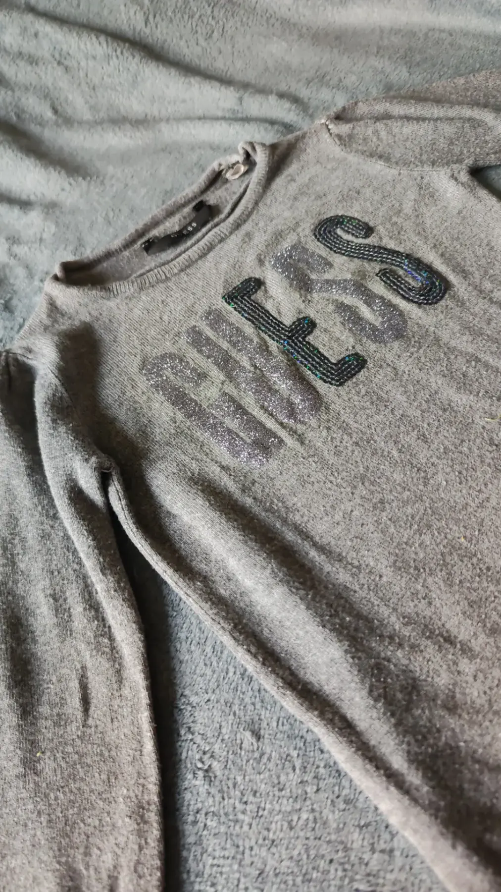 guess graues Langarmshirt Größe 86