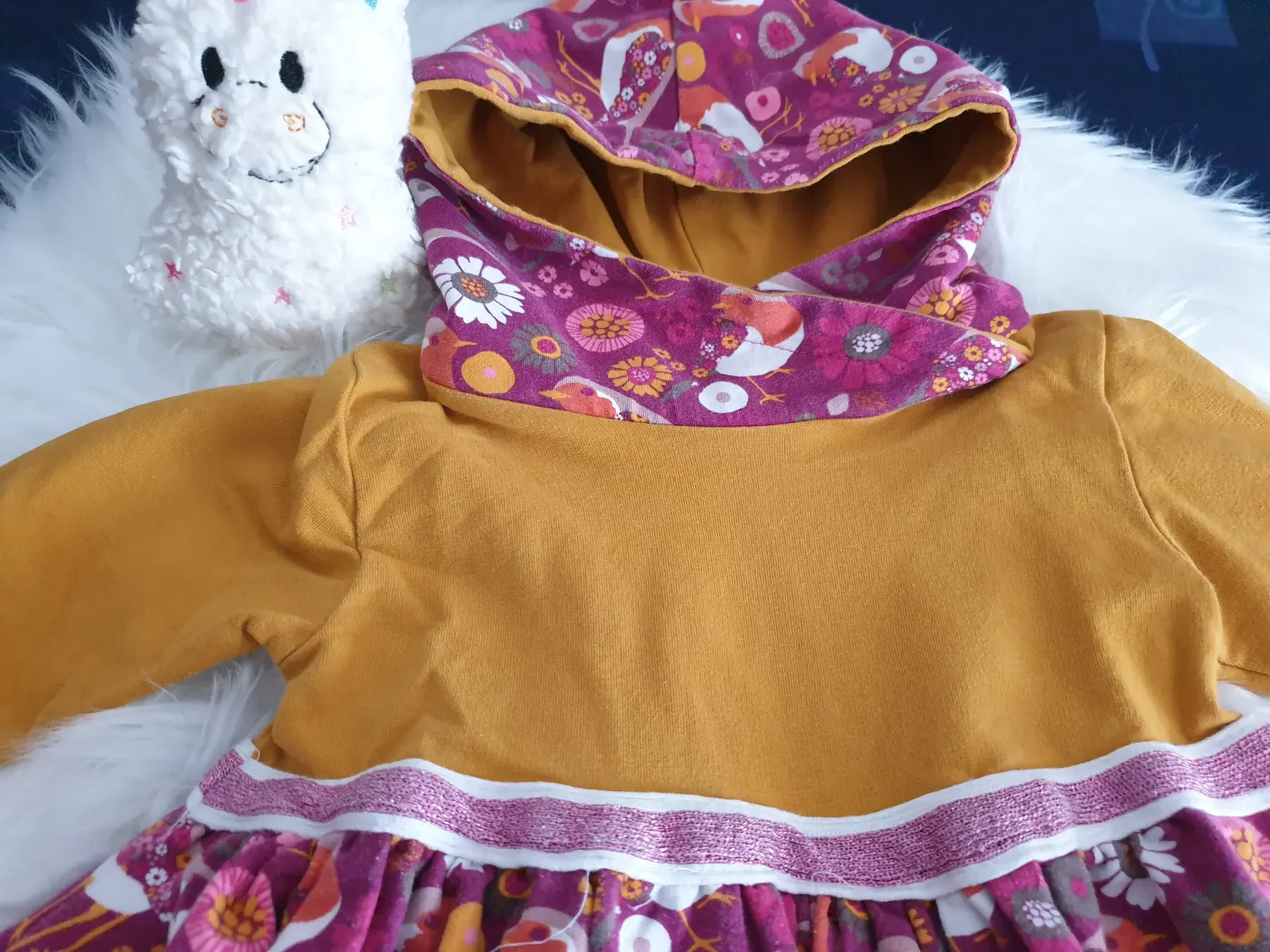 Langarmkleid handmade - Gr. 98/104