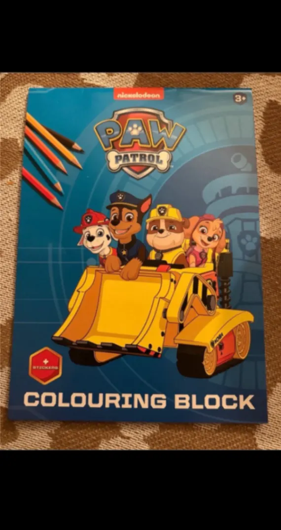 Paw Patrol Malblock mit Stickern