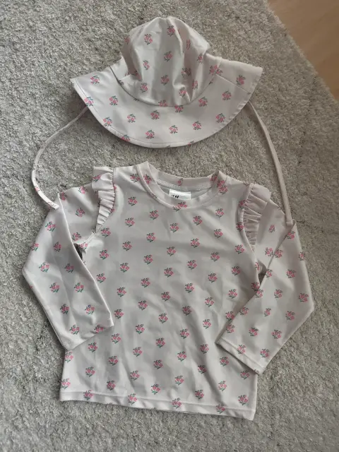 50+ Set Schwimm Shirt und Hut UV Set H&M Größe 86/92