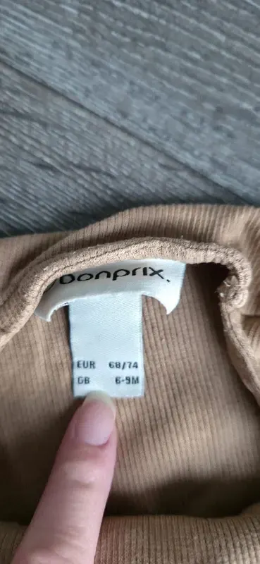 Bonprix 2er Set Latzhosen braun/beige Größe 68/74