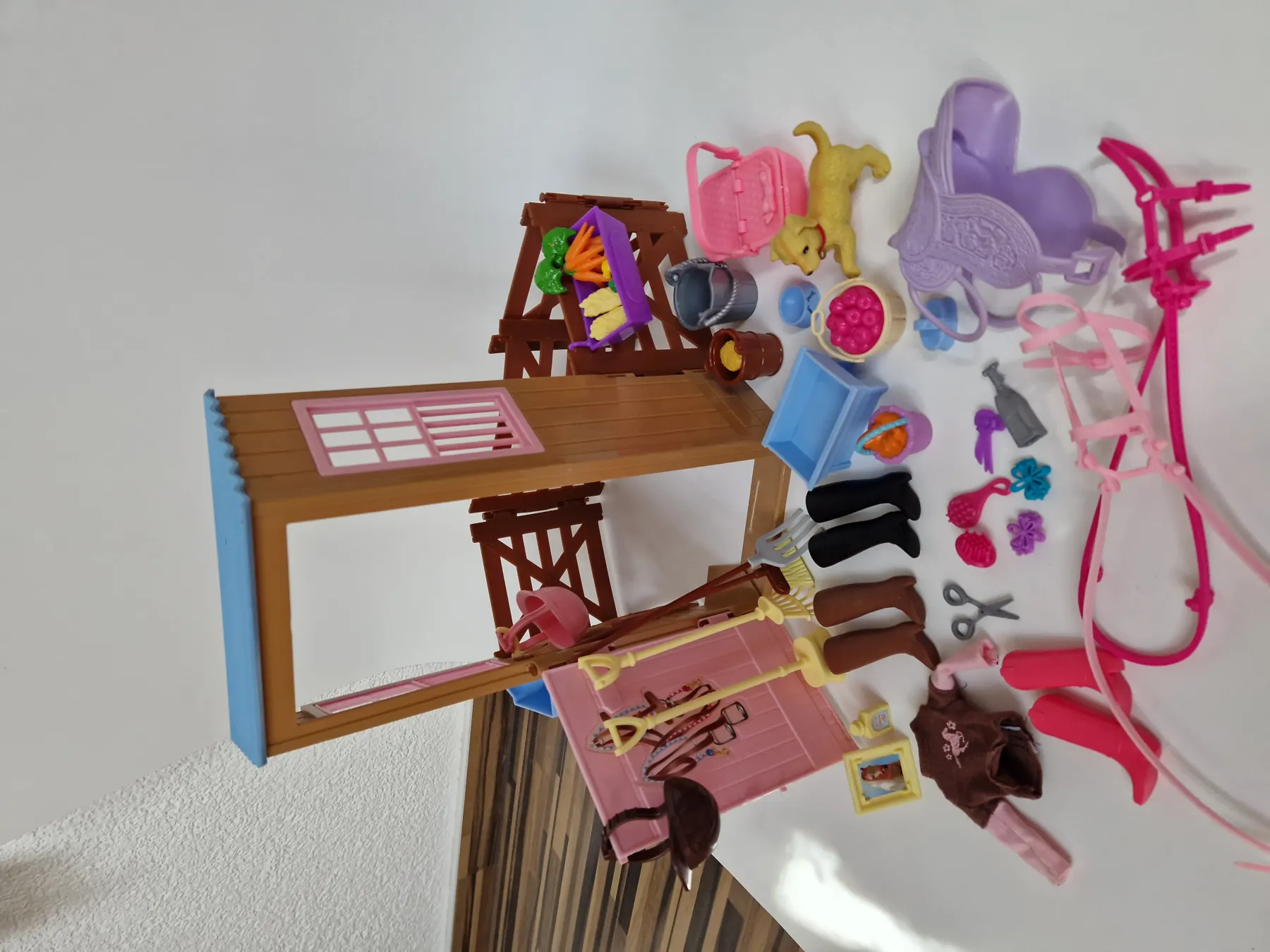 Reitstall Barbie Mattel Puppen viel Zubehör Set Paket Vintage