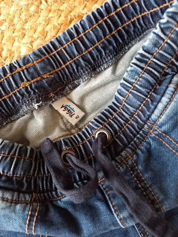 Yigga Jogger Jeans Gr 152 Junge, Hose, Gummizug, blau