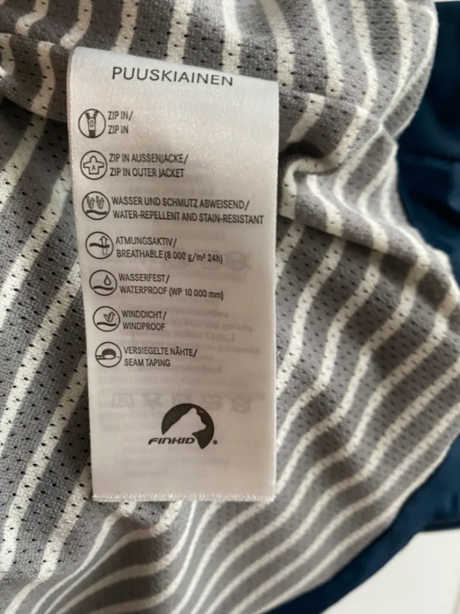 🍋 Finkid Puuskiainen Regenjacke Gr. 120/130