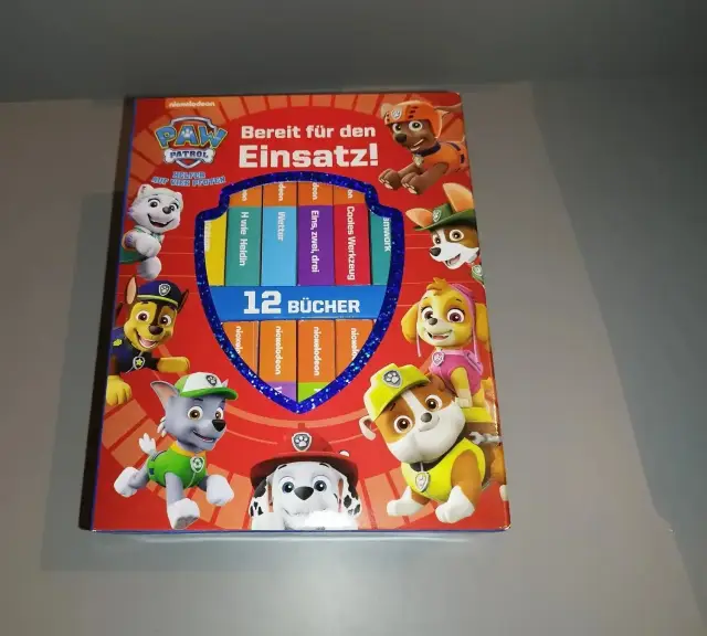 12 Paw Patrol Mini-Pappbücher im Koffer