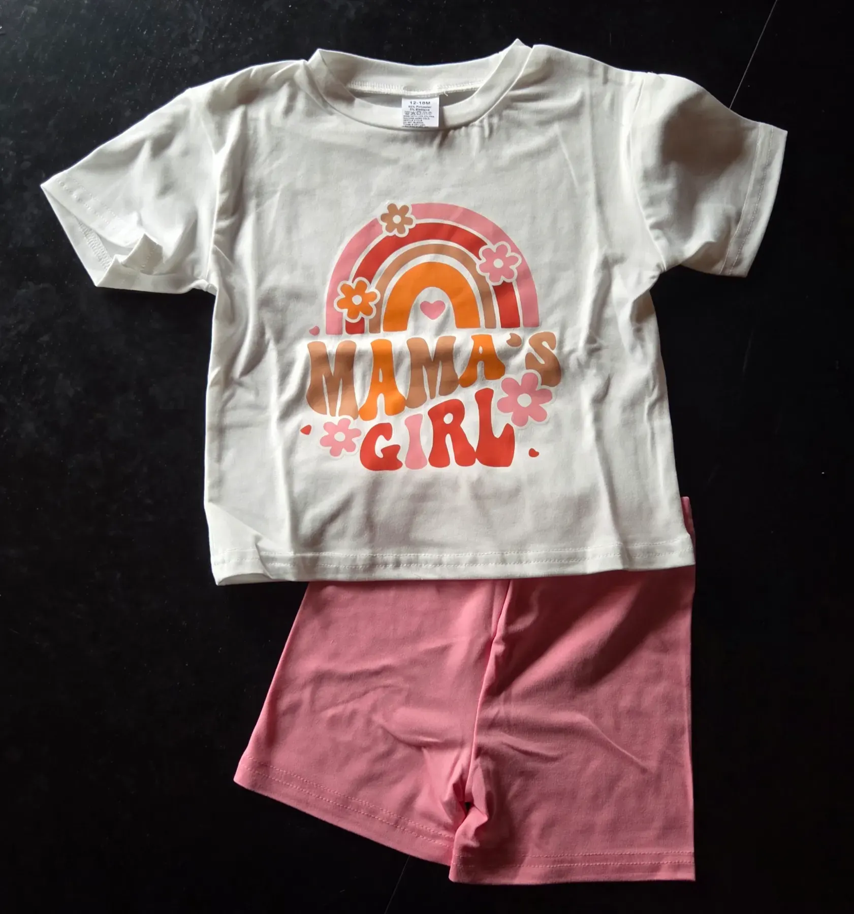Wunderschönes 2-teiliges Sommer-Set "Mama's Girl" - T-Shirt & Hose - Gr. 12-18M / 80-86
