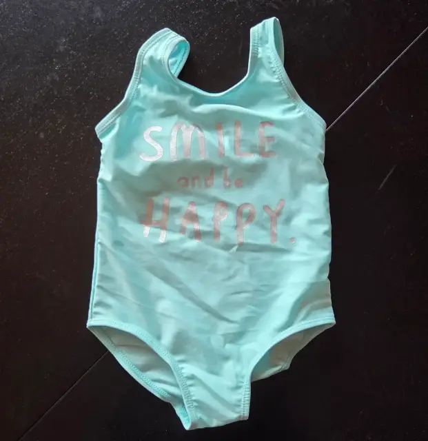 Süßer Badeanzug - Smile and be Happy – Gr. 62/68