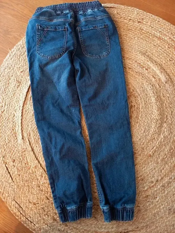 Yigga Jogger Jeans Gr 152 Junge, Hose, Gummizug, blau