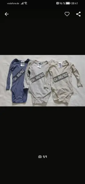 3 Langarm body in der gr. 86 /92