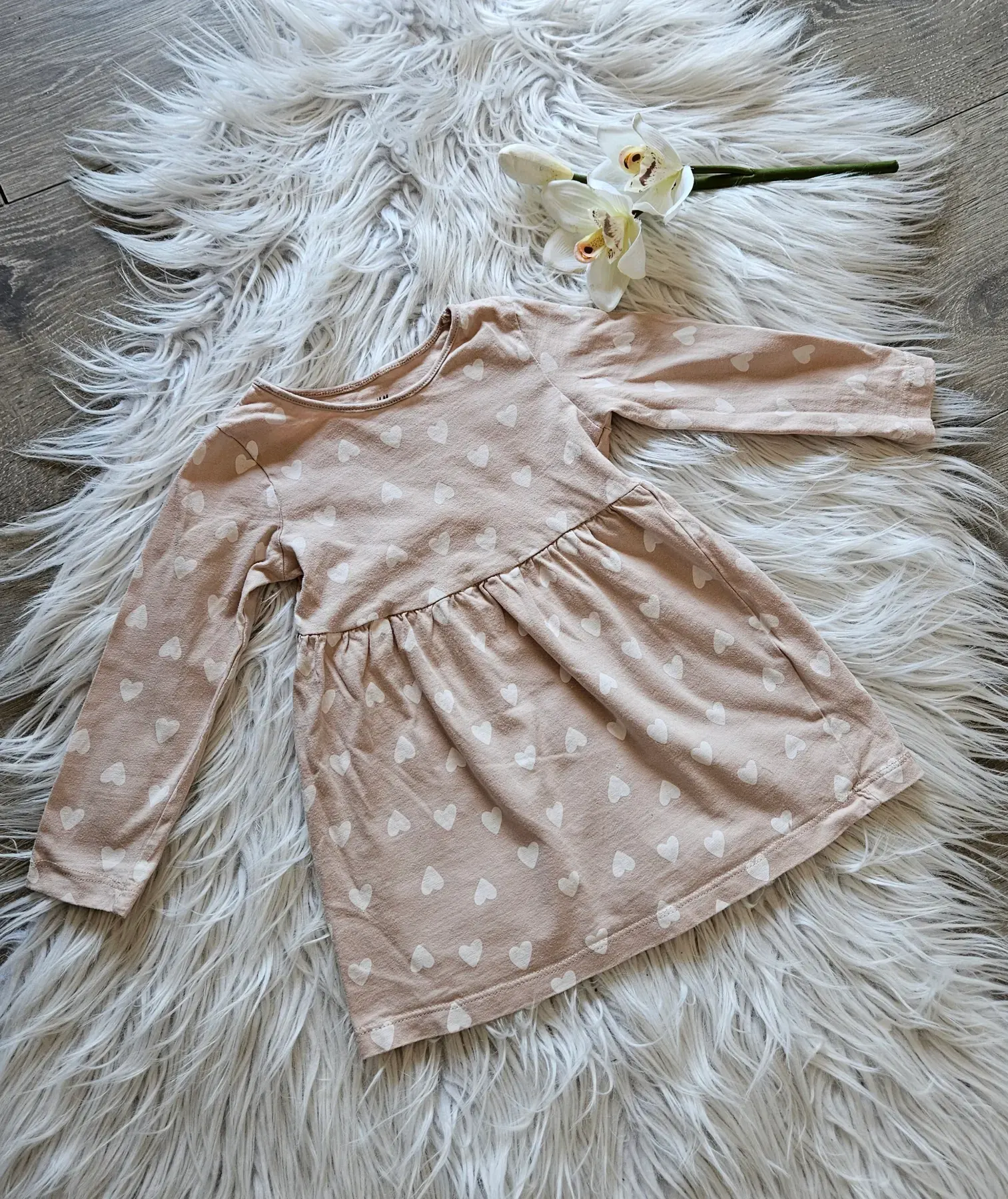 H&M Langarmkleid ~Herzchen~ Gr. 86