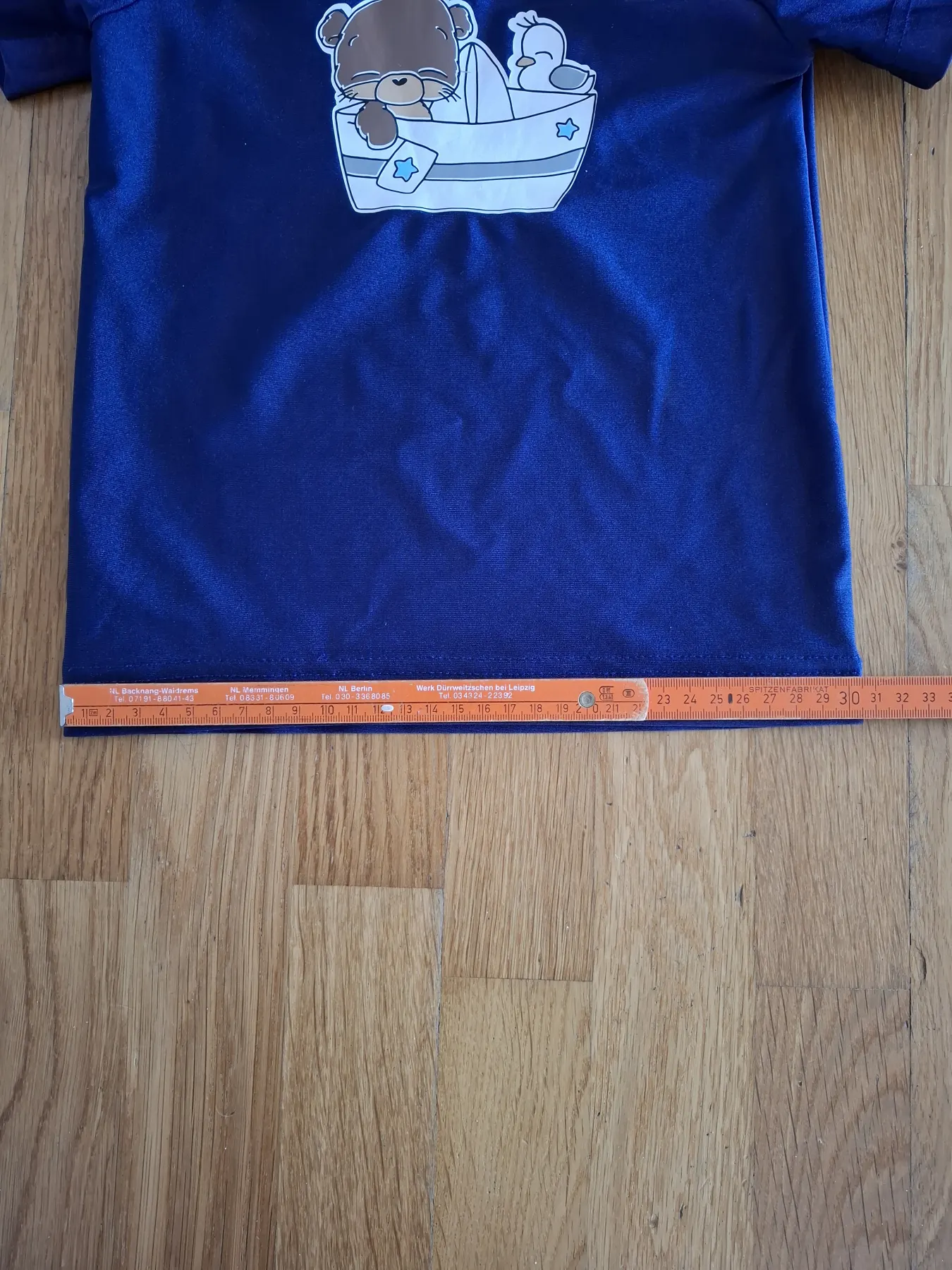 Set: Badehose & UV-Shirt 110 handmade Unikat Otter blau