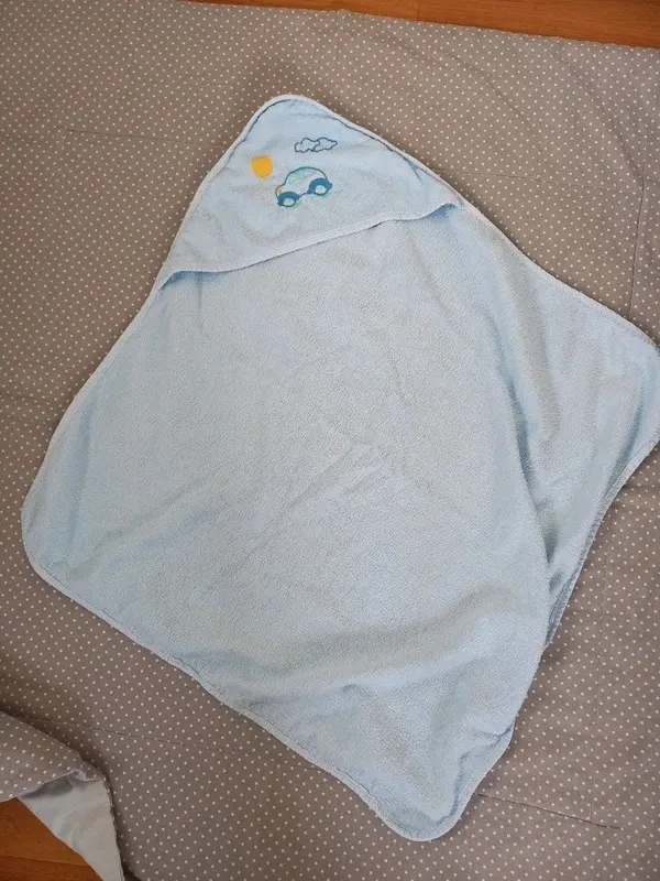 Baby Kapuzen Badetuch Handtuch Baden, Junge, Babyboy, hellblau Frottee