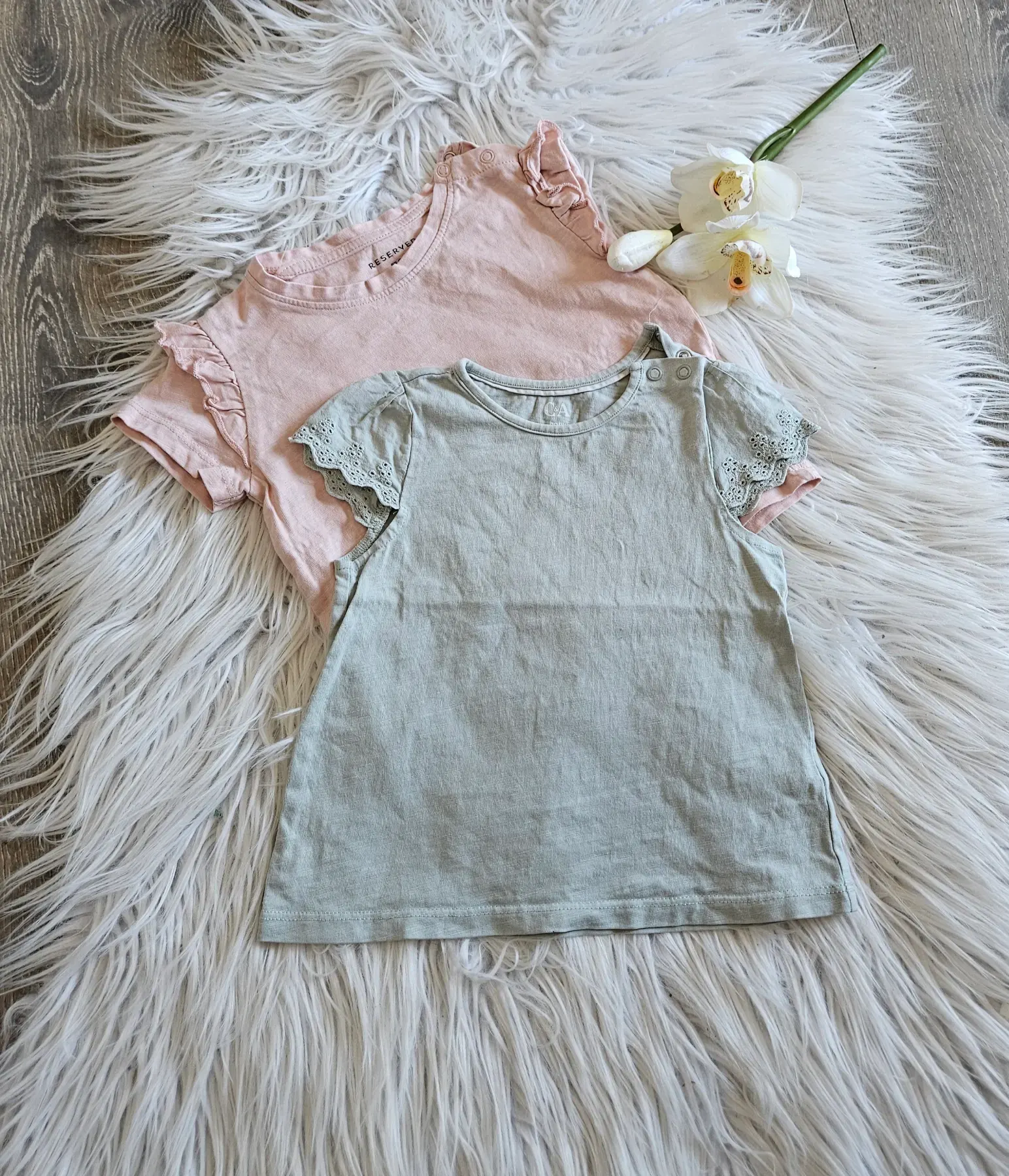Set T-Shirt Set Gr. 86 ~Spitze/Rüschen~