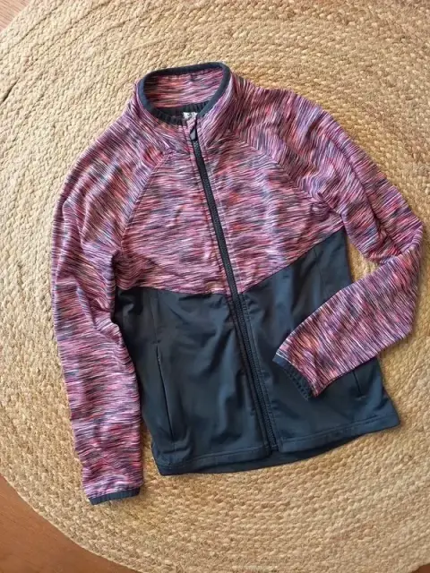 Yigga Sport Jacke Gr 146/152 Mädchen, mit Zipper, grau, Trainingsjacke