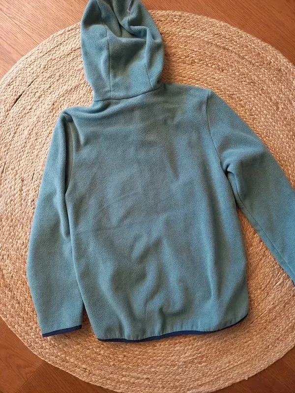 Finkid Fleece Jacke Gr 140/146/152, Junge, Paukku, Übergang, mint, türkis, Ringel, Herbst, Frühling