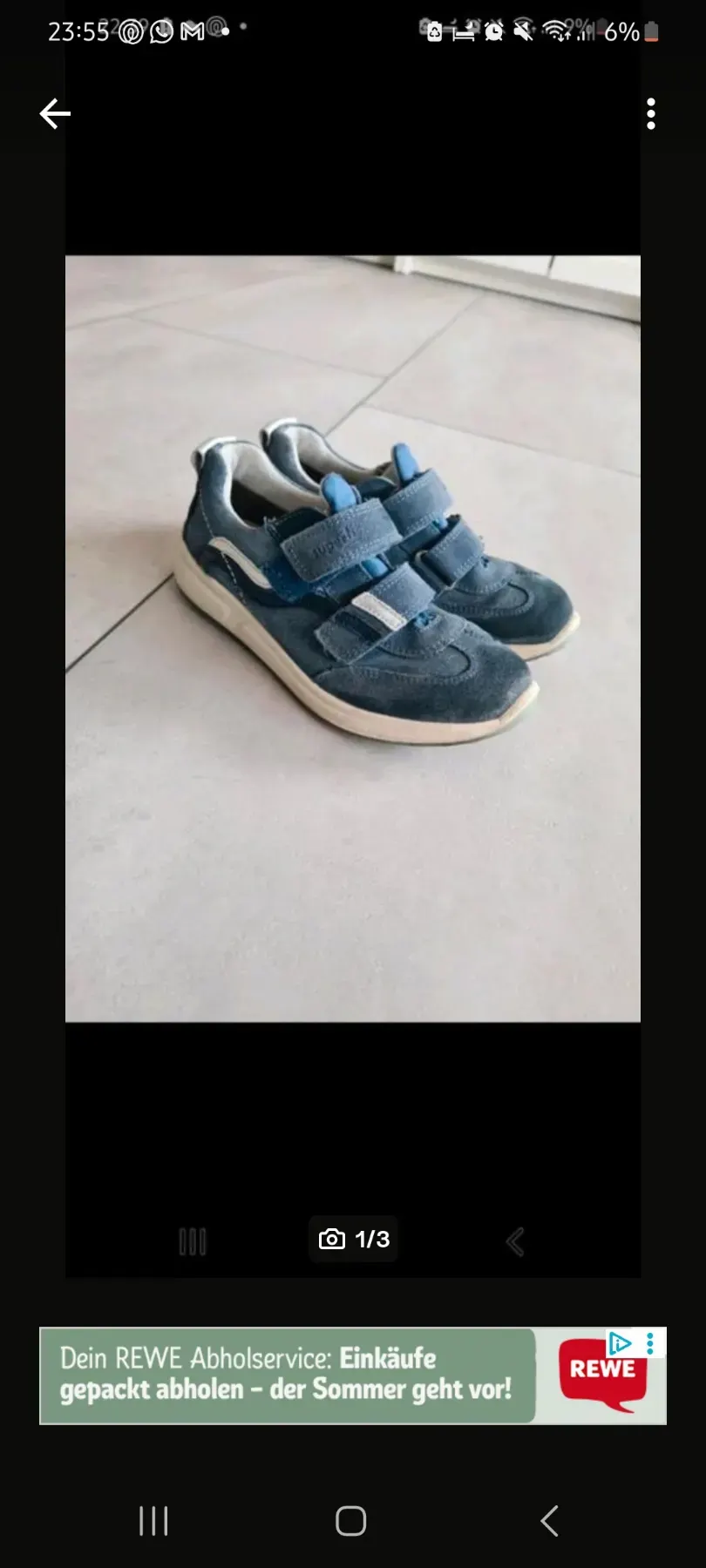 Sneaker Halbschuh von Superfit Größe 33