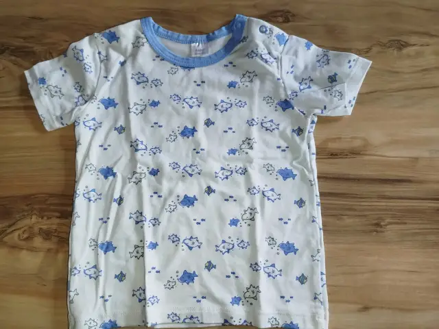 Kanz T-Shirt in weiß mit hellblau