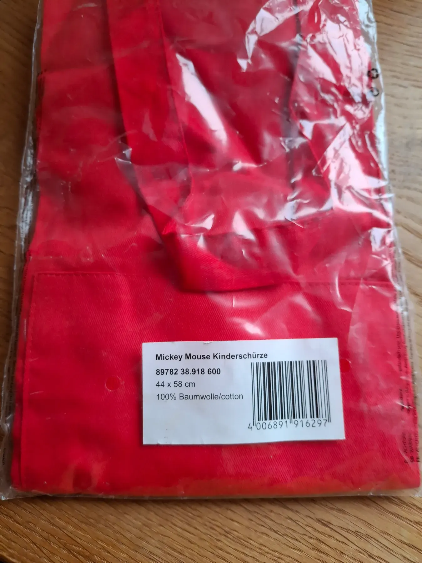 Thermomix Disney Micky Mouse Kinderschürze rot 44x58cm neu