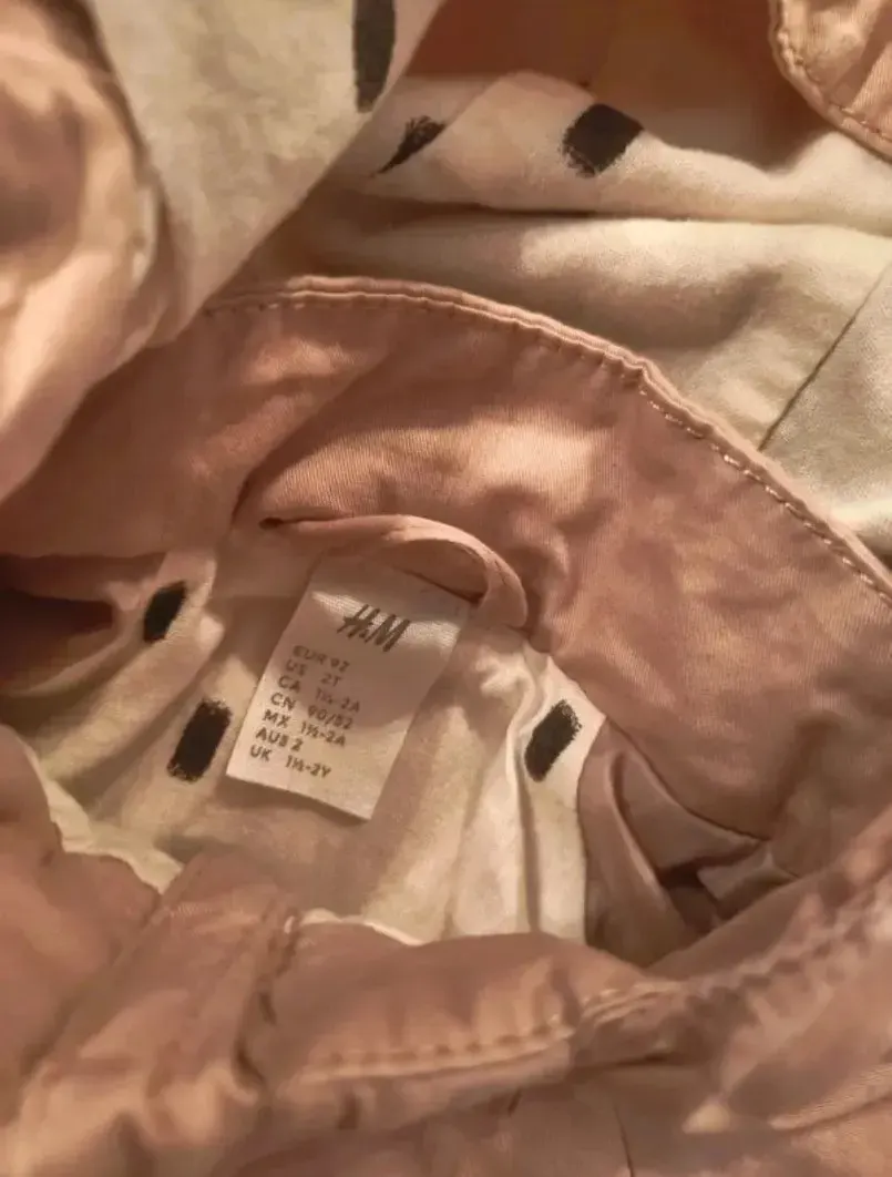 H&M Parka dünne Jacke Übergang helles Matt rosa Größe 92