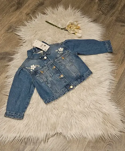 NEU Mädchen Jeansjacke bestickt Gr. 98