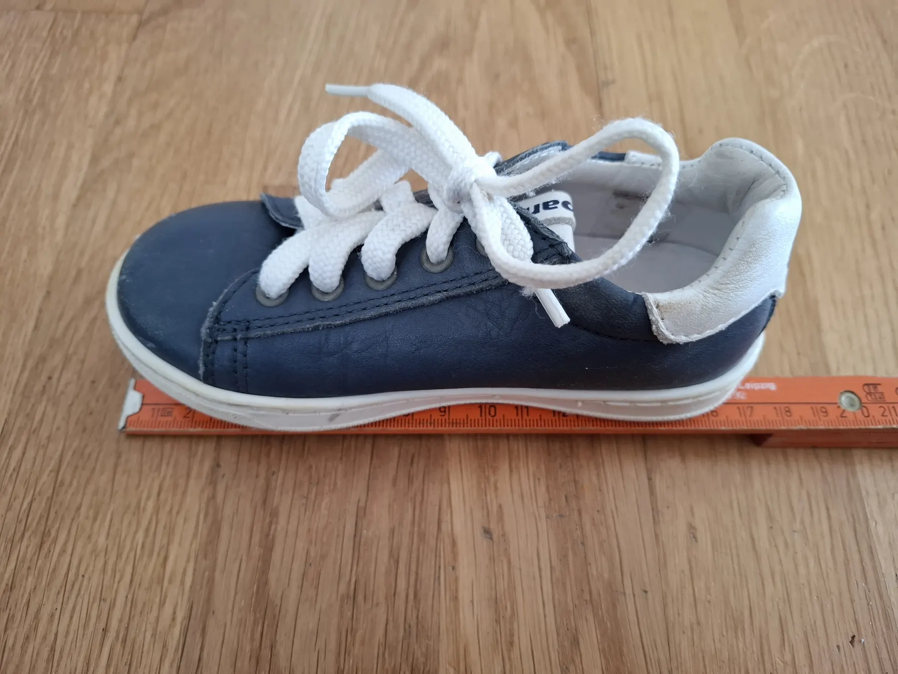 Sneaker Gr. 35 bana&Co Schnürschuhe Leder blau dunkelblau